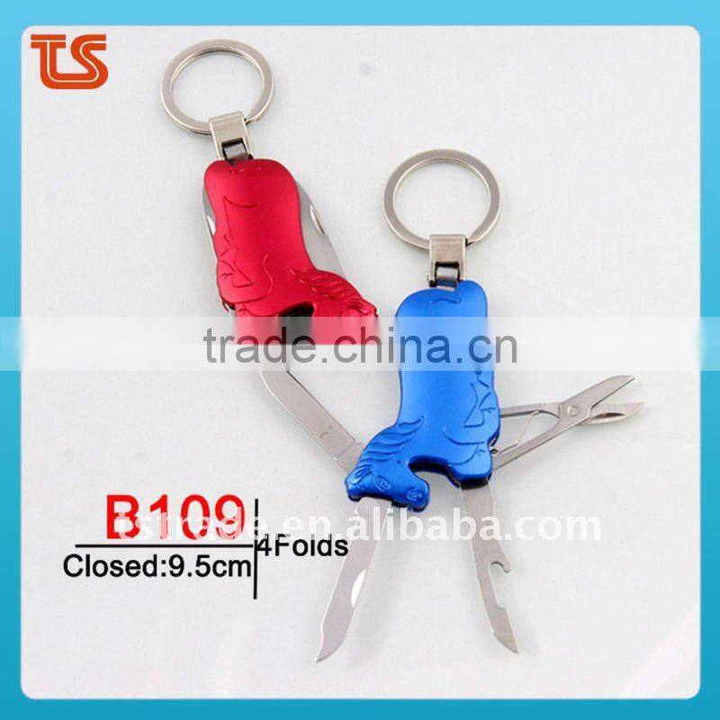 2014 Small multi design metal alloy love couple keychain gifts tool knife