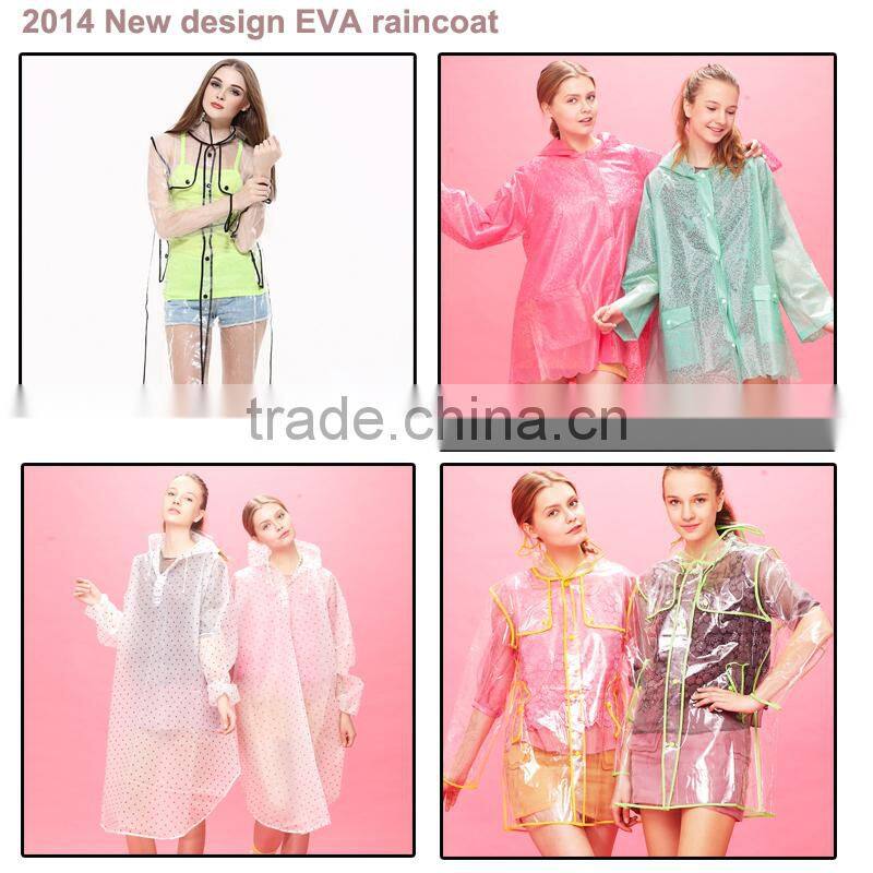 transparent raincoats eva/tpu riancoats supplier