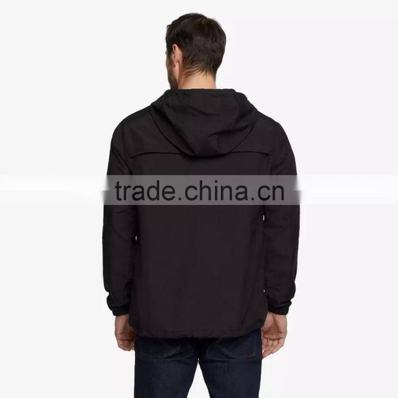 pullover style waterproof winder water resistant Nylon windbreaker jacket