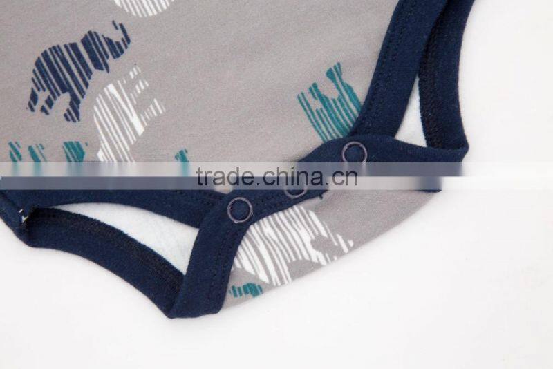 2017 Cheap Good Quality Baby Clothes Colorful Summer 100%Cotton Short Sleeves with Printing Newborn Infant Baby Bodysuits