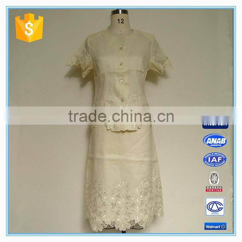 Wholesale fitness short sleeve embroidery apparel woman for Suits