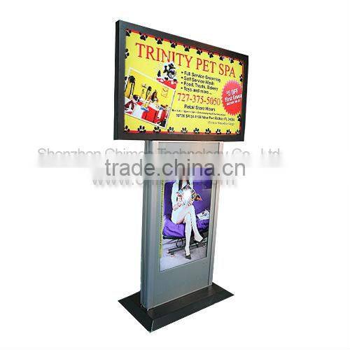 55 & 42inch LCD Dual Screen Advertising Player Stand Indoor