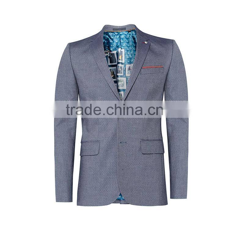 New Design Cotton Polyester Slim Fit Man Business Suit