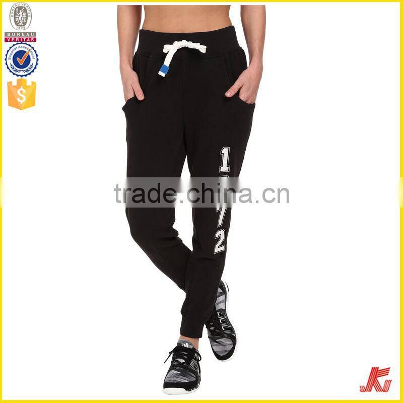 wholesale black printed sweatpants