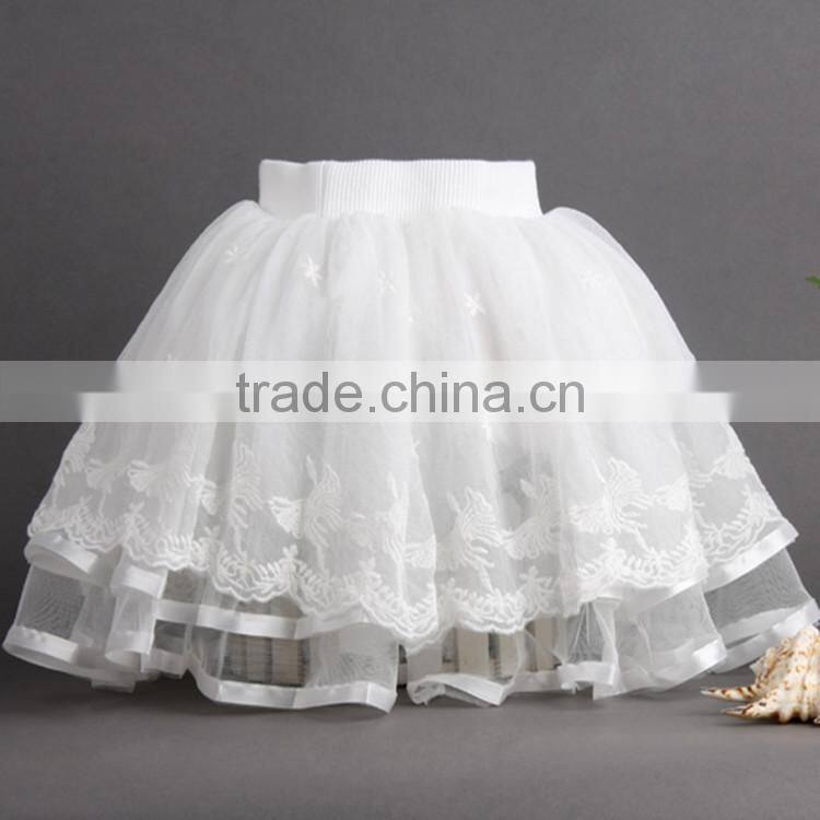 S80094A Girls' skirts the new 2017 joker skirt White bud silk bitter fleabane bitter fleabane skirt