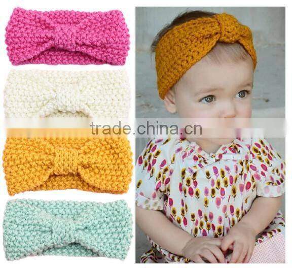 crochet knitting baby headband, baby turban knitting headband
