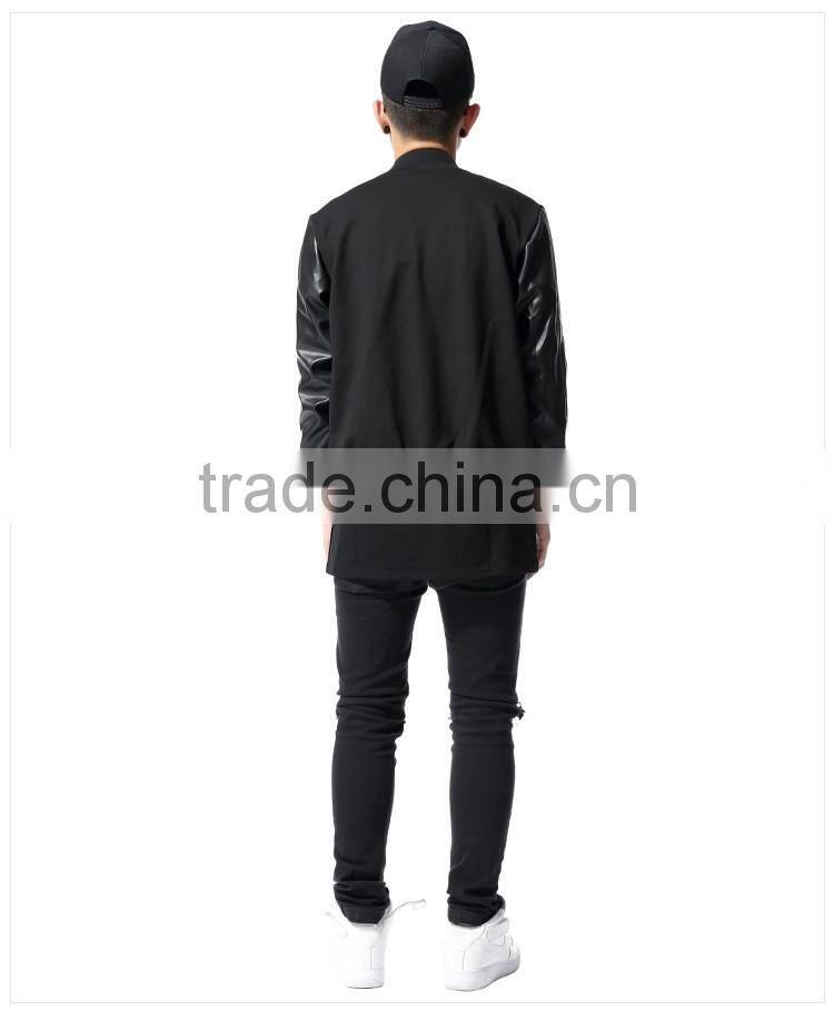 Customized Men's/Women's PU leather sleeves Jacket T13358