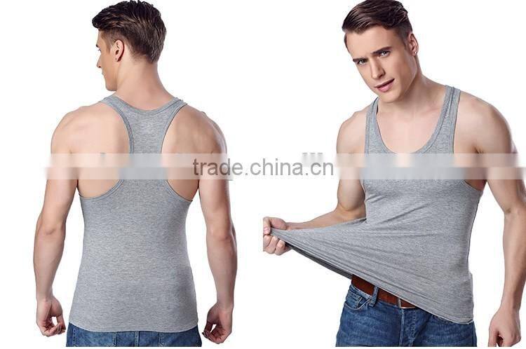mens Modal viscose bodybuilding tight blank summer sports singlet/tank tops