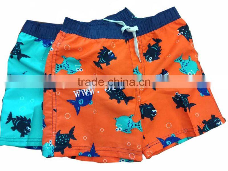 4 way stretch spandex fish print boy shorts in Hawaiian