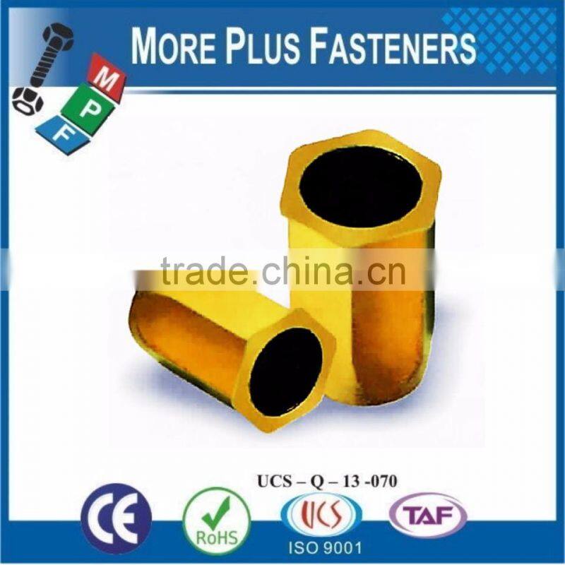 Made in Taiwan Brass Material Open Close End with Flange Bery Nuts