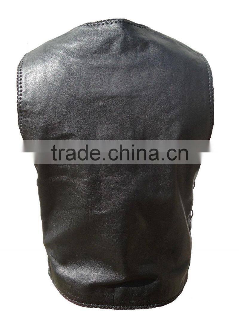 New Mens Top Quality A Grade Leather Style Waistcoat / VEST