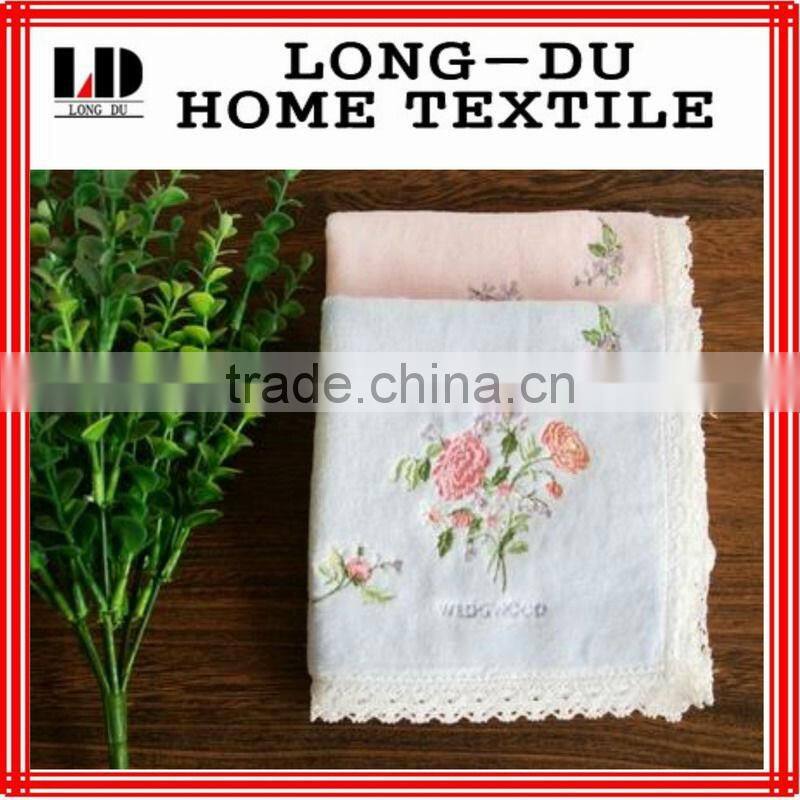 wholsale lace edge ladies embroidery handkerchief