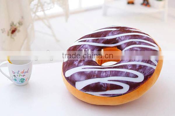 Various types custom plush stuffed cotton food pillow donut pillows