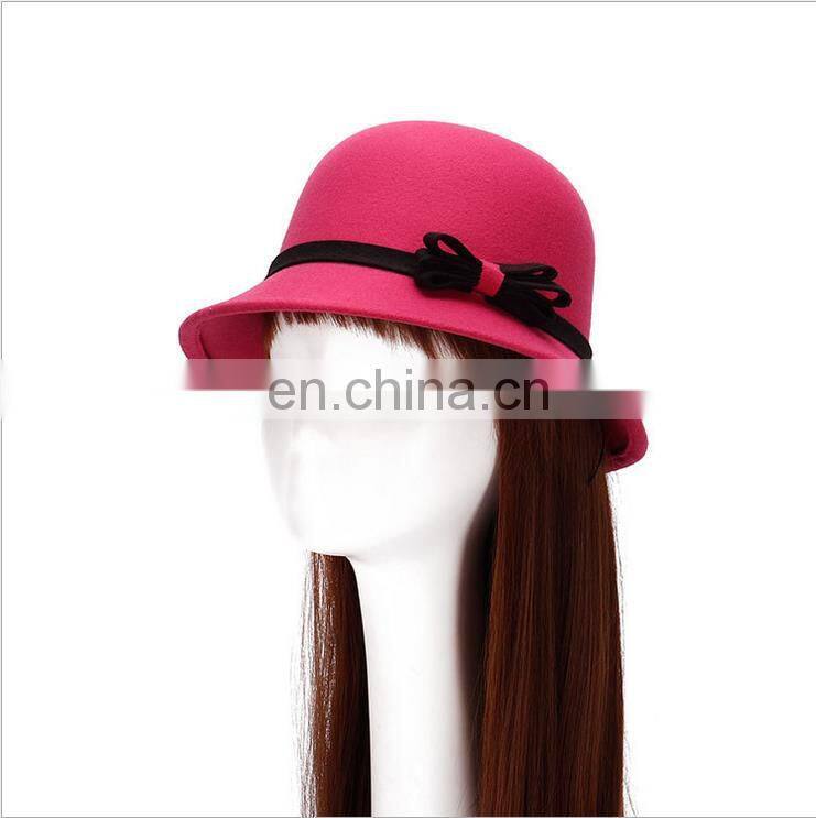 Custom cheap high quality new fashionable winter fascinator women party felt hat for festival gifts