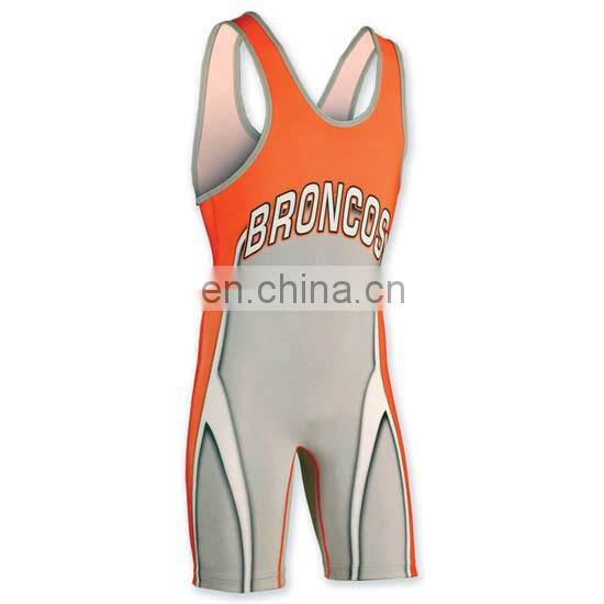 2017 OEM custom sublimated wrestling singlets