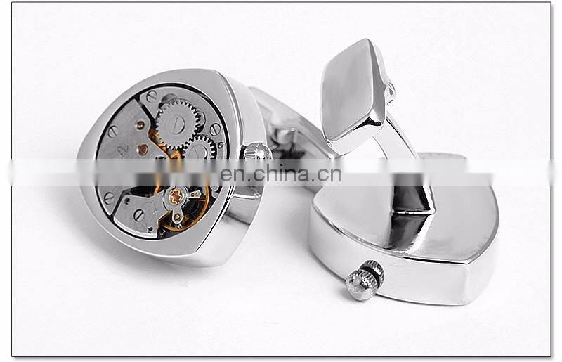 Mechanical cufflinks watch movement steampunk cufflinks