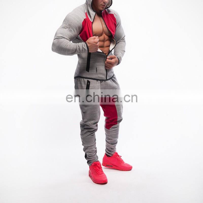 mens zipper muscle fitness full top design tracksuit