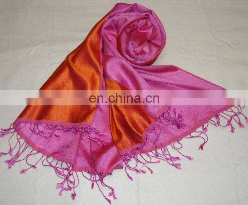 FINEST QUALITY 100% SILK REVERSIBLE SHAWL