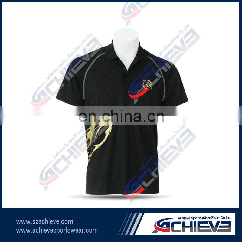 China factory direct sale cool black polo shirt motor wears