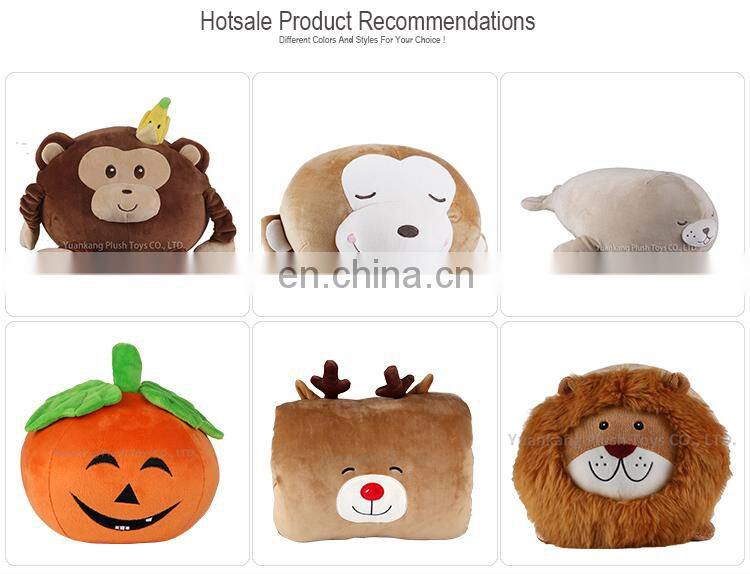 Custom designer decorative plush animal throw pillows