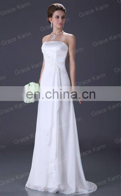 Fashion Ball Gown Long Floor Length Lace Sweetheart White Wedding Dress 2015 CL3184