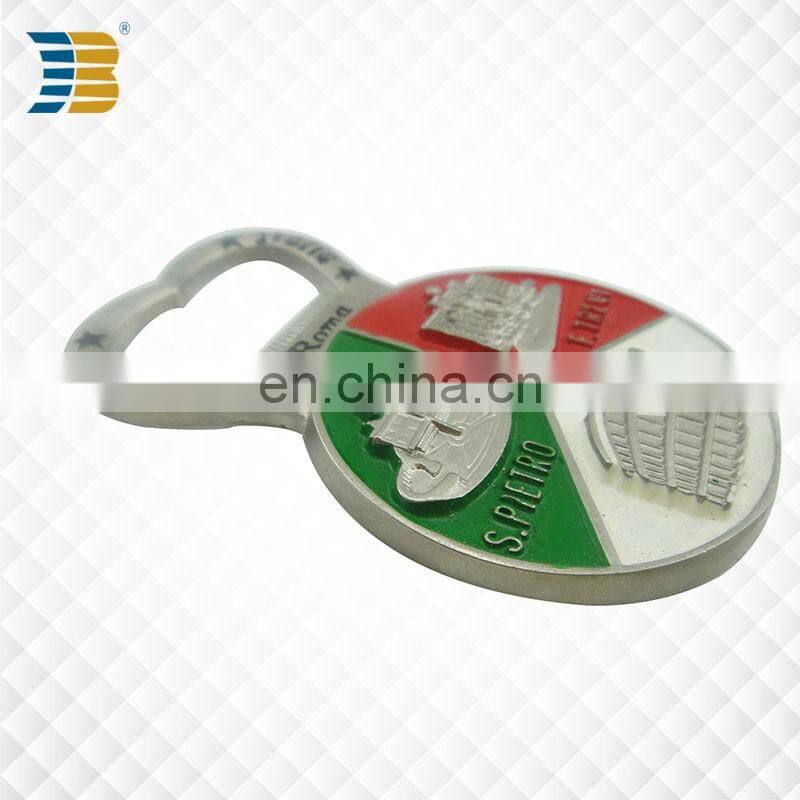 high quality cheap custom round bottle opener with embossment