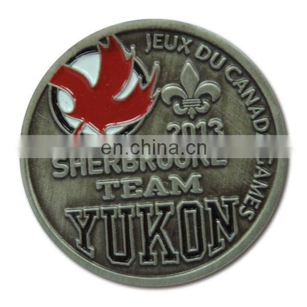 iron stamped soft enamel souvenir coin with epoxy supplier