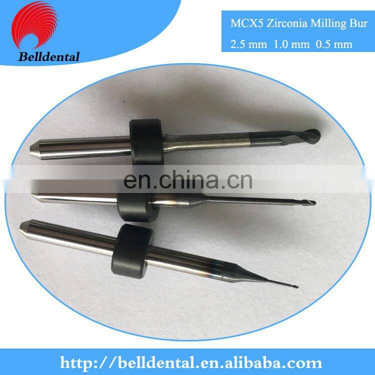 CAD CAM System DLC Coating Dental Zirconia Milling Burs for Sirona MCX5