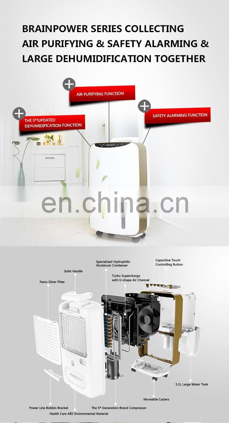 20L/D portable dehumidifier storage room air dryer with remoter