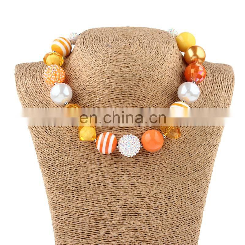 Halloween Thanksgiving Girl necklace + bracelet Set Kids Charms Bubble Necklace 2pcs Set