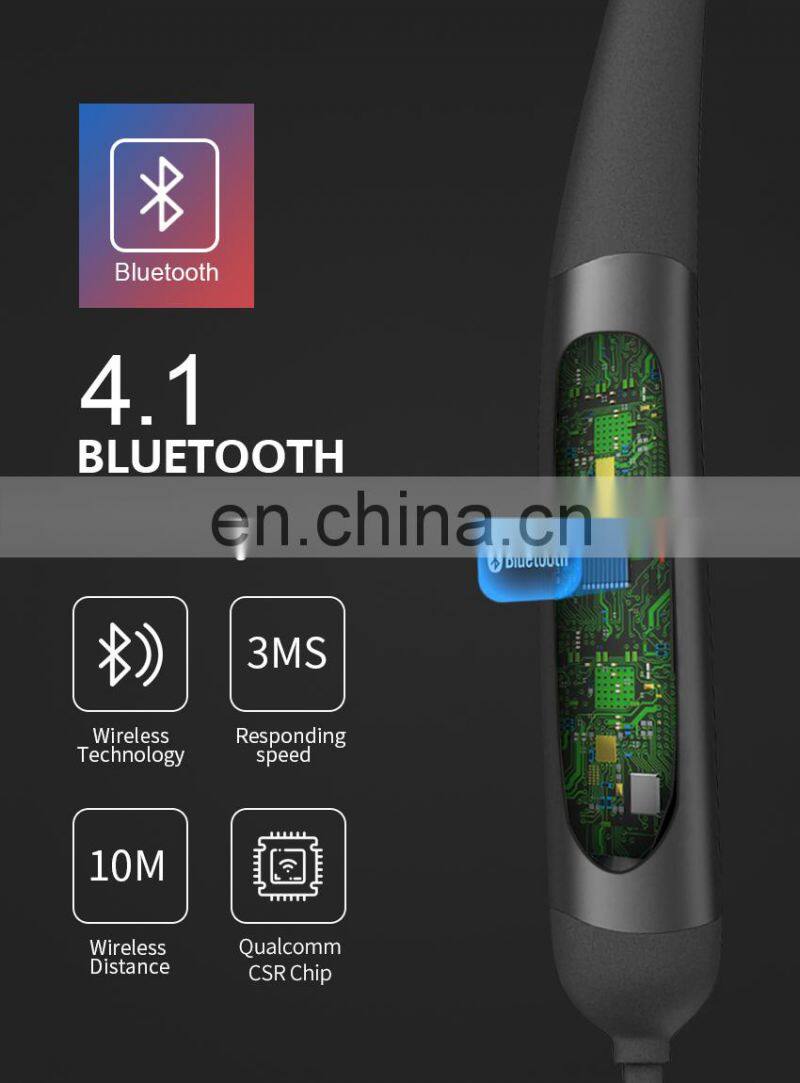 IPX7 Waterproof Magnetic Sports Wireless Earphone super Bass Stereo wireless neck Band Wireless Headphone