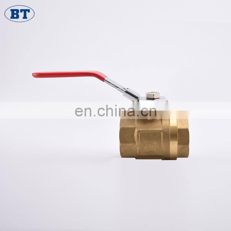 BT1065 1 1/2 inch brass mini ball valve dn40 price list with red extension level handle