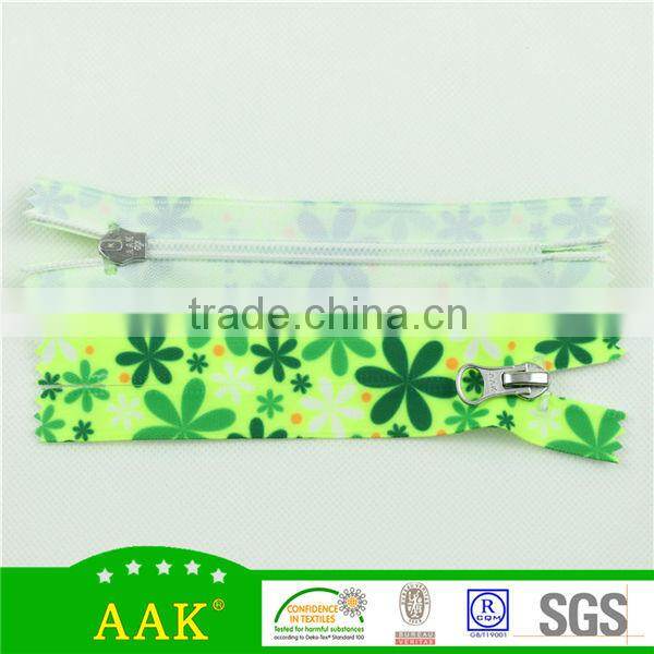 Different types of zippers 5# fancy waterproof closed end nylon zipper
