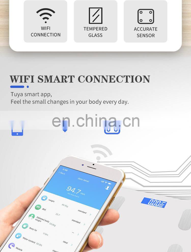 Household Bathroom Weighing Electric Body Fat Scales Wifi Smart Digital Weight Scale