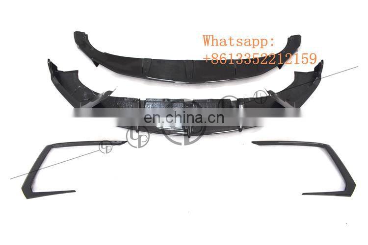 Urus dry carbon fiber material body kit fit for Urus 2018-2020year TC style front lip with canard hood mirror cover side skirt