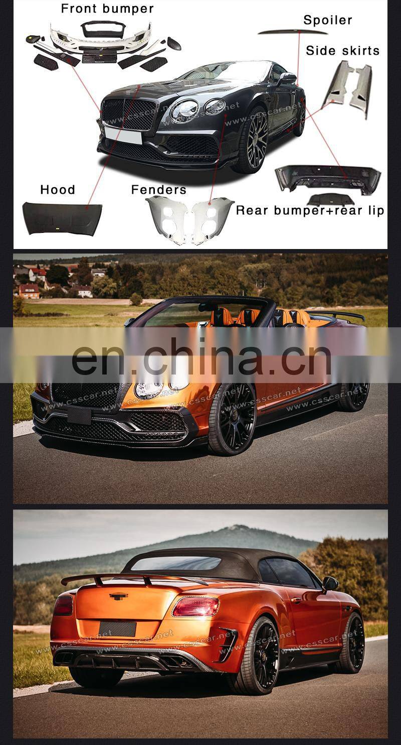 Ms Style Car Bonnet Spoiler Body Kit For Bentley Gtc 2016+ Body Kits Hood