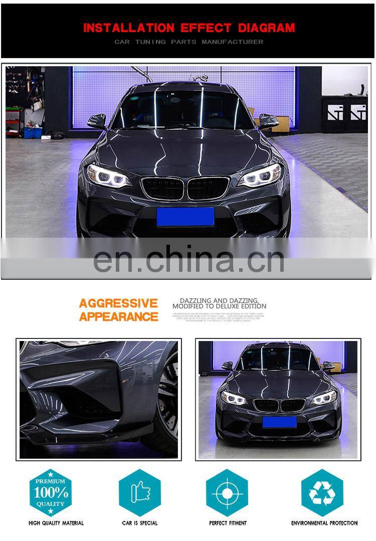 Carbon Car Front Spoiler for BMW F87 M2 Base Coupe 2-Door 16-17(Fits: F87 M2 )