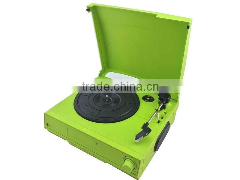 Retro Turntable&Vinyl Record&Audio Record Player with 3 Speed LP/Built-in SPK