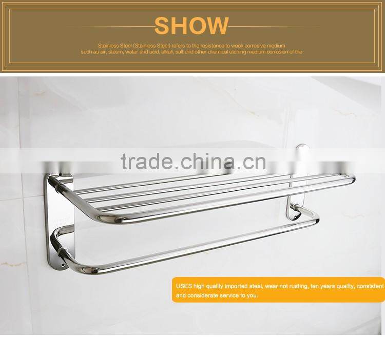 wesda made in china stainless steel shelf towel rack bathroom 8627