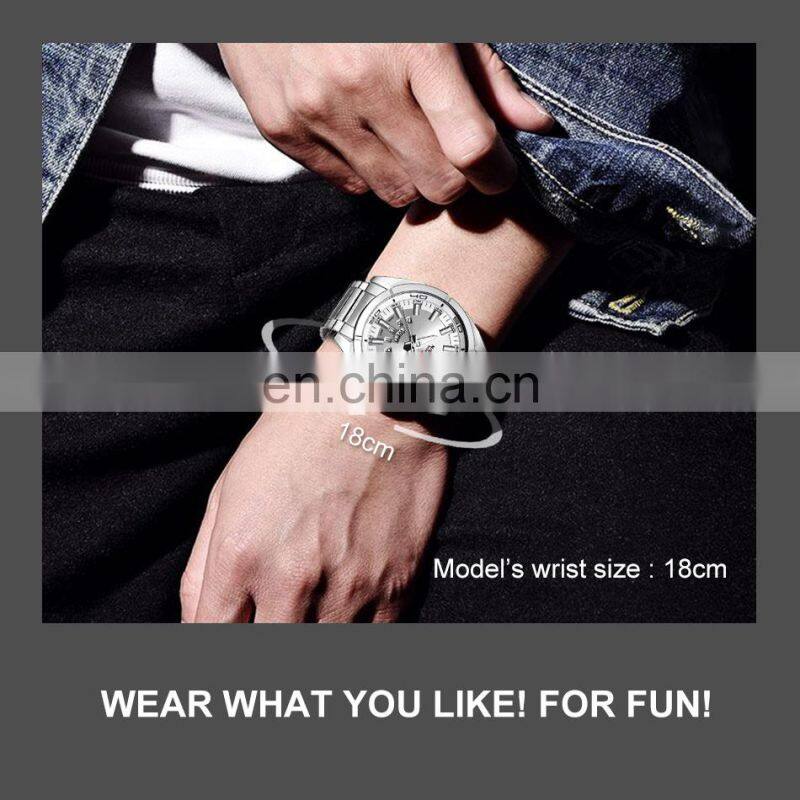 Naviforce 9038 Men Quartz Watches Luxury Sport Waterproof Watches Men's Stainless Steel Wristwatches