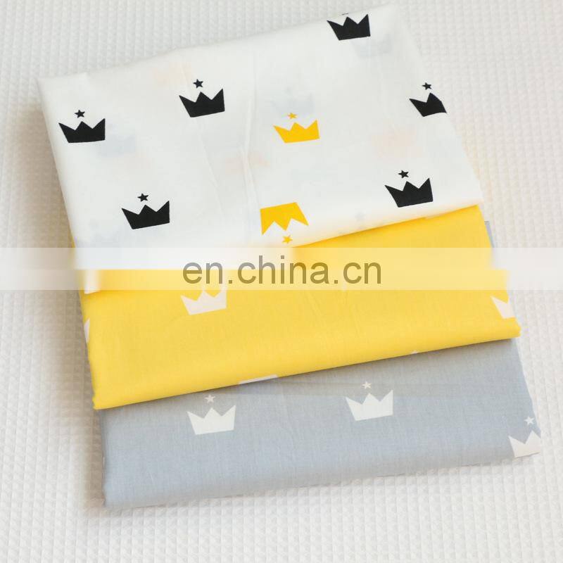Cartoon Crown cotton printed fabric 1.6m wide kindergarten baby bed sheet quilt cover all cotton fabric wholesale