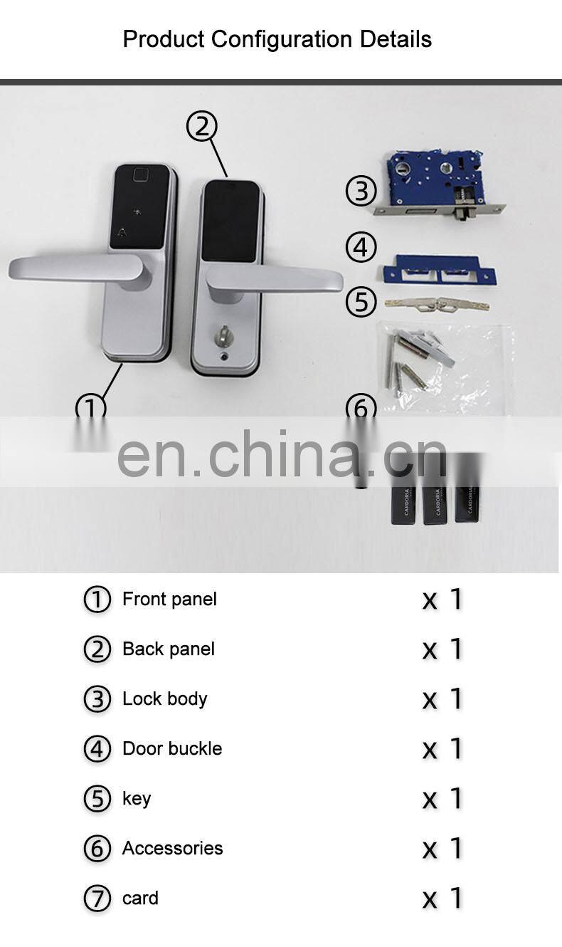 Wifi Ttlock Apps Intelligent Biometric Smart Lock Price Electronic Digital Smart Fingerprint Door Handel Lock For Security Home