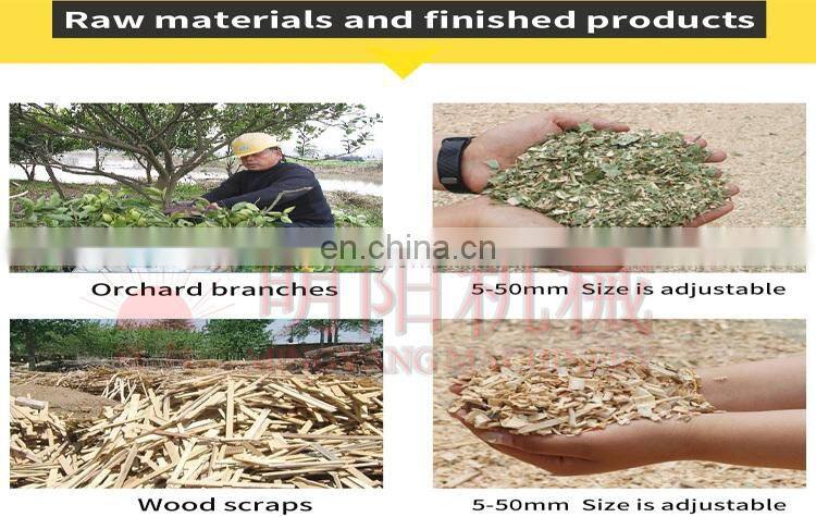 Diesel Driven Forest Equipment Hydraulic Feeding Heavy Duty Wood Chipper With CE