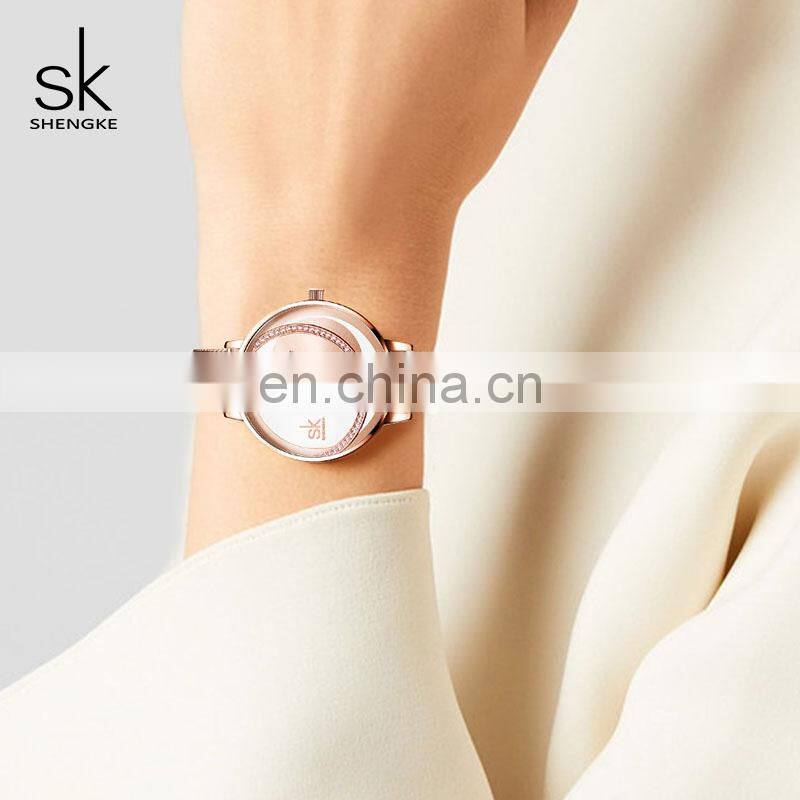 SHENGKE Popular Ladies Watches Gift Sets / Rosegold Plated Jewelry Wacth Gift Set / Rosegold Plated Women Watch Jewelry Set