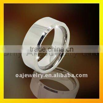 simple design tungsten carbide facet ring