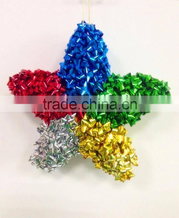 New Design Tower-shape Table Decorative Ribbons made of Star Bows for Party, Xmas Decorative