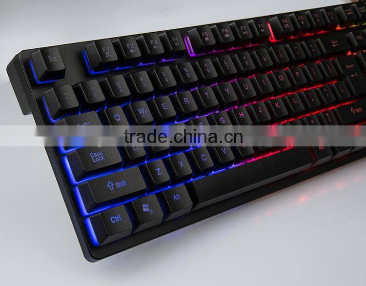 Factory Professional Wired RGB Colrful Backlit Gaming Keyboard