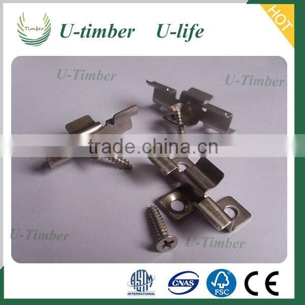 Stainless steel clip for composite decking
