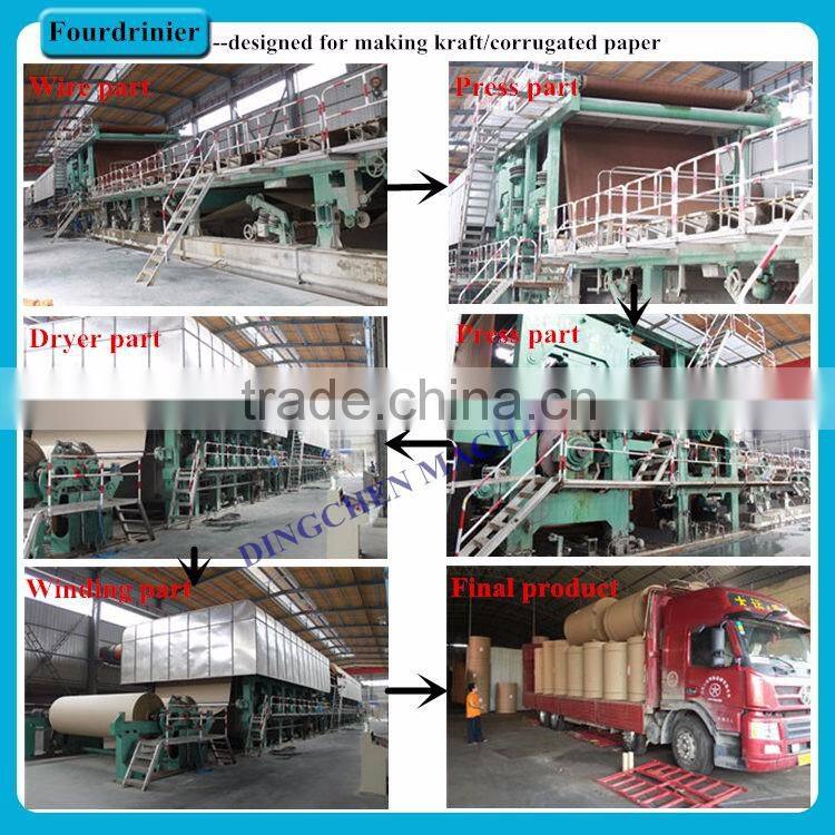 Used Paper Recycling Machine for Making 3200mm Kraft Paper/Craft Paper with Capacity of 100 tons/Day with High Performance