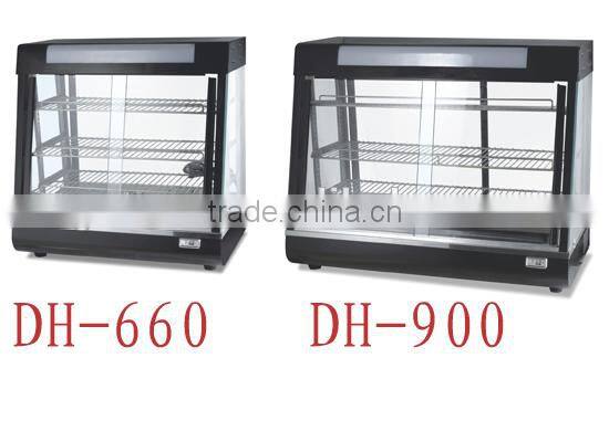 glass food warmer display showcase/food warmer showcase/hot food showcase